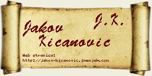 Jakov Kićanović vizit kartica
